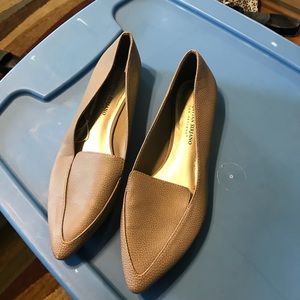 Taupe pointed flats